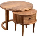 Mesas de acacia de madera  45 cm de diámetro 
