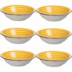 Sets de platos amarillos de gres modernos LOLAhome 21 cm de diámetro 