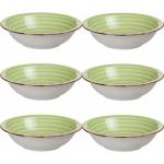 Sets de platos verdes de gres modernos LOLAhome 21 cm de diámetro 