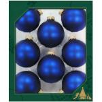 Bolas azules de vidrio de Navidad 