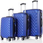 Set de maletas azul marino de plástico de 55l con mango telescópico para mujer 
