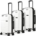 Set de maletas blancas de goma de 109l con aislante térmico para mujer 