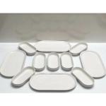 Sets de platos blancos 14 cm de diámetro en pack de 11 piezas 