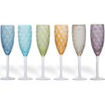 Copas azules de vidrio de champagne Pols Potten 
