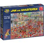 Jumbo Spiele- Jan Van Haasteren La Tomatina-1000 Adultos-Español-Puzzle 1000 Piezas, Multicolor (Jumbodiset 20043)
