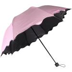 Jungen mujeres flores agua anti-UV lluvia/sol paraguas de viaje plegable sol protegido umbrellar rosa