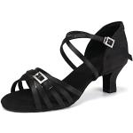 Zapatos negros de sintético de tacón con tacón cubano acolchados talla 38,5 para mujer 