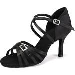Zapatos negros de sintético de tacón con tacón cubano acolchados talla 40 para mujer 