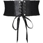 Cinturones elásticos negros de encaje de encaje talla M para mujer 
