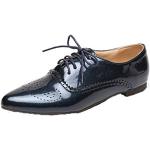 Zapatos azules de goma con cordones con cordones formales talla 37 para mujer 