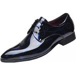 Zapatos azules de goma con cordones con cordones de punta puntiaguda formales talla 47 para hombre 
