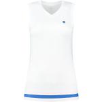 Camisetas deportivas blancas de poliester con escote V K-Swiss Hypercourt talla S para mujer 