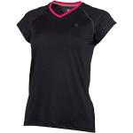 Camisetas negras de licra de tenis rebajadas K-Swiss Hypercourt talla S para mujer 