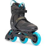  Patines en línea ajustables para niños y niñas, cuchillas de  rodillo para principiantes con ruedas iluminadas, zapatos de patinaje para  interiores y exteriores, mujeres y hombres (color negro+azul, tamaño: US  4/EU