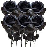 Flores artificiales negras de plástico de carácter romántico floreadas 