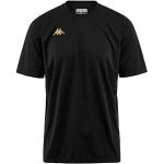 Camisetas negras de pádel transpirables Kappa talla L para hombre 