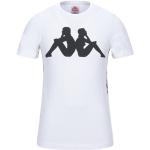 Camisetas blancas de algodón de manga corta rebajadas manga corta con cuello redondo con logo Kappa talla M para hombre 