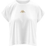 Camisetas blancas de pádel transpirables Kappa talla XS para mujer 