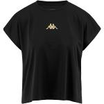 Camisetas negras de pádel transpirables Kappa talla S para mujer 