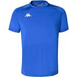 Camisetas deportivas azules de poliester rebajadas manga corta Kappa Kombat talla L para hombre 