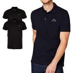 Camisetas deportivas negras de algodón tallas grandes oficinas con logo Kappa talla XXL para hombre 