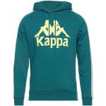 Sudaderas verdes de poliester con capucha manga larga con logo Kappa talla S para hombre 