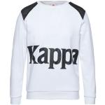 Sudaderas estampadas blancas de poliester manga larga con cuello redondo con logo Kappa talla XS para hombre 