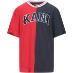 Camisetas rojas de algodón de manga corta manga corta con cuello redondo con logo Karl Kani talla XL para hombre 
