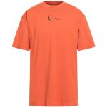 Camisetas naranja de algodón de manga corta manga corta con cuello redondo con logo Karl Kani talla M para hombre 