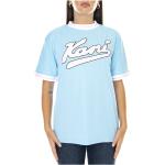 Camisetas azules de poliester de cuello redondo rebajadas de invierno con cuello redondo con logo Karl Kani talla M para mujer 