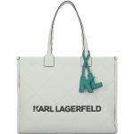 Karl Lagerfeld Bolsa de hombro Skuare en relieve 41 cm off white