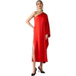 Vestidos largos rojos de poliester rebajados maxi Karl Lagerfeld talla M para mujer 
