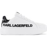 Zapatillas blancas de goma de piel informales acolchadas Karl Lagerfeld para mujer 