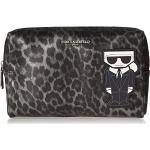 Neceseres grises leopardo Karl Lagerfeld para mujer 