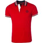 Camisetas deportivas rojas de algodón manga corta transpirables informales con bordado talla L para hombre 