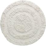 Alfombras redondas blancas de algodón modernas Kave Home 120 cm de diámetro 