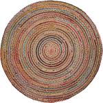 Alfombras multicolor de yute de salón Kave Home 100 cm de diámetro 
