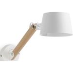 Lámparas blancas de haya de rosca E27 de pared minimalista Kave Home 