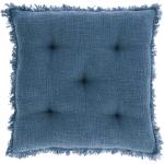 Cojines azules de algodón para silla rebajados Kave Home 45x45 