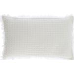 Kave Home - Funda de cojín Shallow 100% algodón blanco 30 x 50 cm