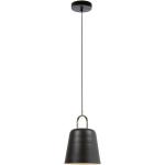 Kave Home - Lámpara de techo Daian de metal con acabado pintado negro - Negro