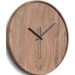Kave Home - Reloj de pared redondo Zakie de madera maciza de acacia acabado natural Ø 30 cm