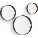 Espejos marrones de vidrio de pared minimalista Kave Home 41 cm de diámetro 