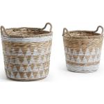 Kave Home - Set Mast de 2 cestas blanco