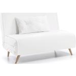 Sofás chaise longue blancos de piel de imitación Kave Home Tupana 