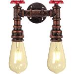 Lámparas LED marrones de hierro forjado de rosca E27 vintage 
