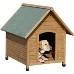 Casetas marrones de madera para perros Kerbl 
