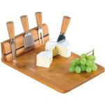 Kesper | Tabla de cortar queso con cubiertos, material: bambú, acero inoxidable, dimensiones: 30 x 20 x 8 cm, color: blanco | 58641 13