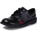 Zapatos colegiales negros de cuero con cordones acolchados Kickers talla 39 de materiales sostenibles infantiles 