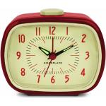 KIKKERLAND Reloj con Alarma Retro Rojo Escritorio, Multicolor, Única